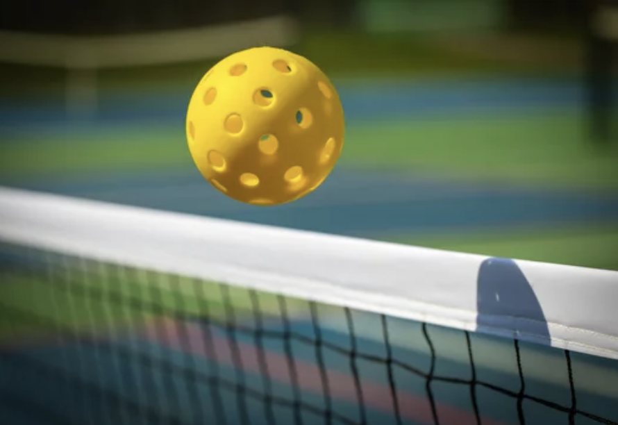 Pickleball going to over net